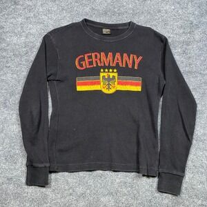 Sun Tees Mens Germany Graphic Waffle Knit Thermal Long Sleeve Shirt Black M